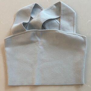 Babaton Light Blue Cropped Tank Top